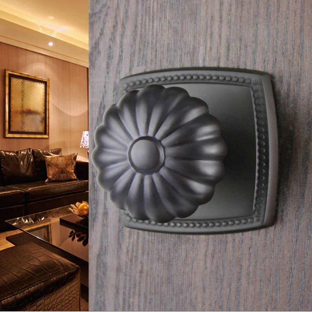 Brass Door Knob Lever Lock - Internal Safety Handle Without Key for Bathroom, Bedroom & Study - Right Inside Bronze Interior Door Lock | Secure Privacy for Homes & Offices