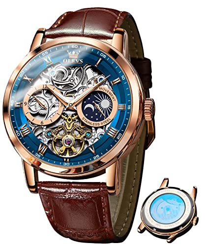 Brown Strap Blue Dial