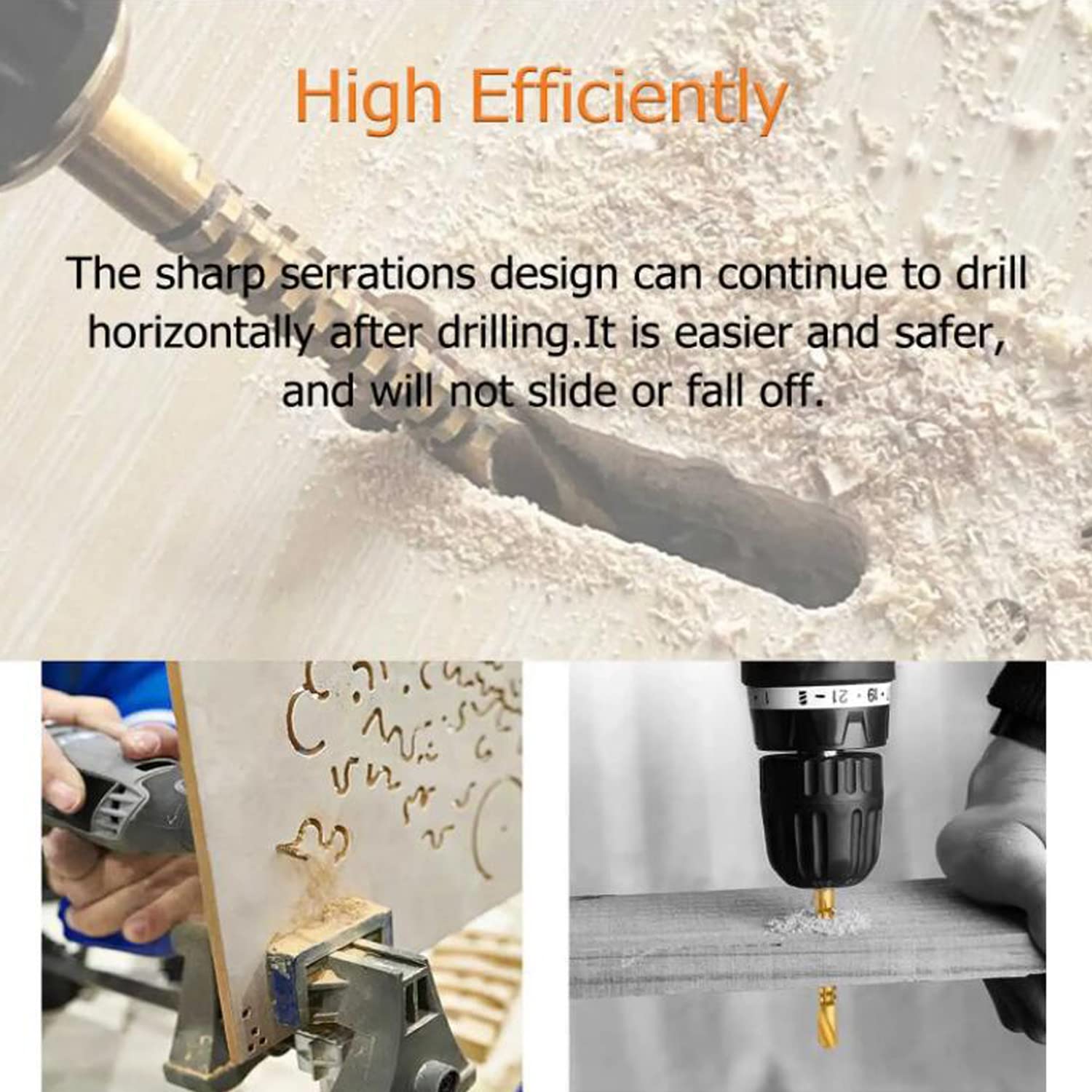 YUENTOEN 8Pcs Titanium Coated HSS Twist Drill Bit Set (3-10mm) - Serrated Spiral Saw Drill Bits for Woodworking, Metal, Plastic & Screw Hole Drilling | Perfect for Carpentry, DIY Projects & Home Repairs