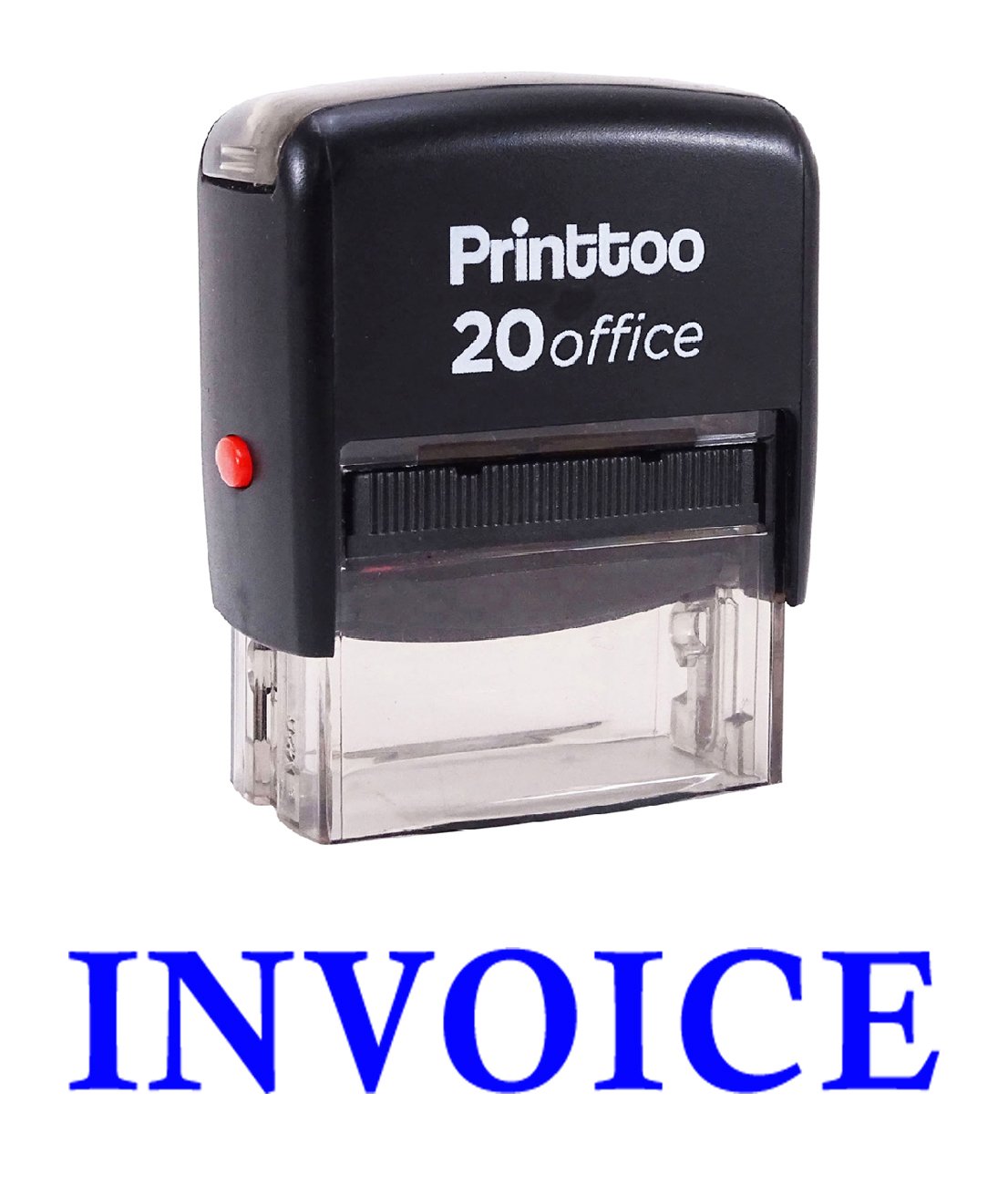 Custom Self-Inking Rubber Stamp for Office & Invoices - Blue | Personalized Business Stamps for Documents, Paperwork & Stationary | Perfect for Billing, Receipts & Filing