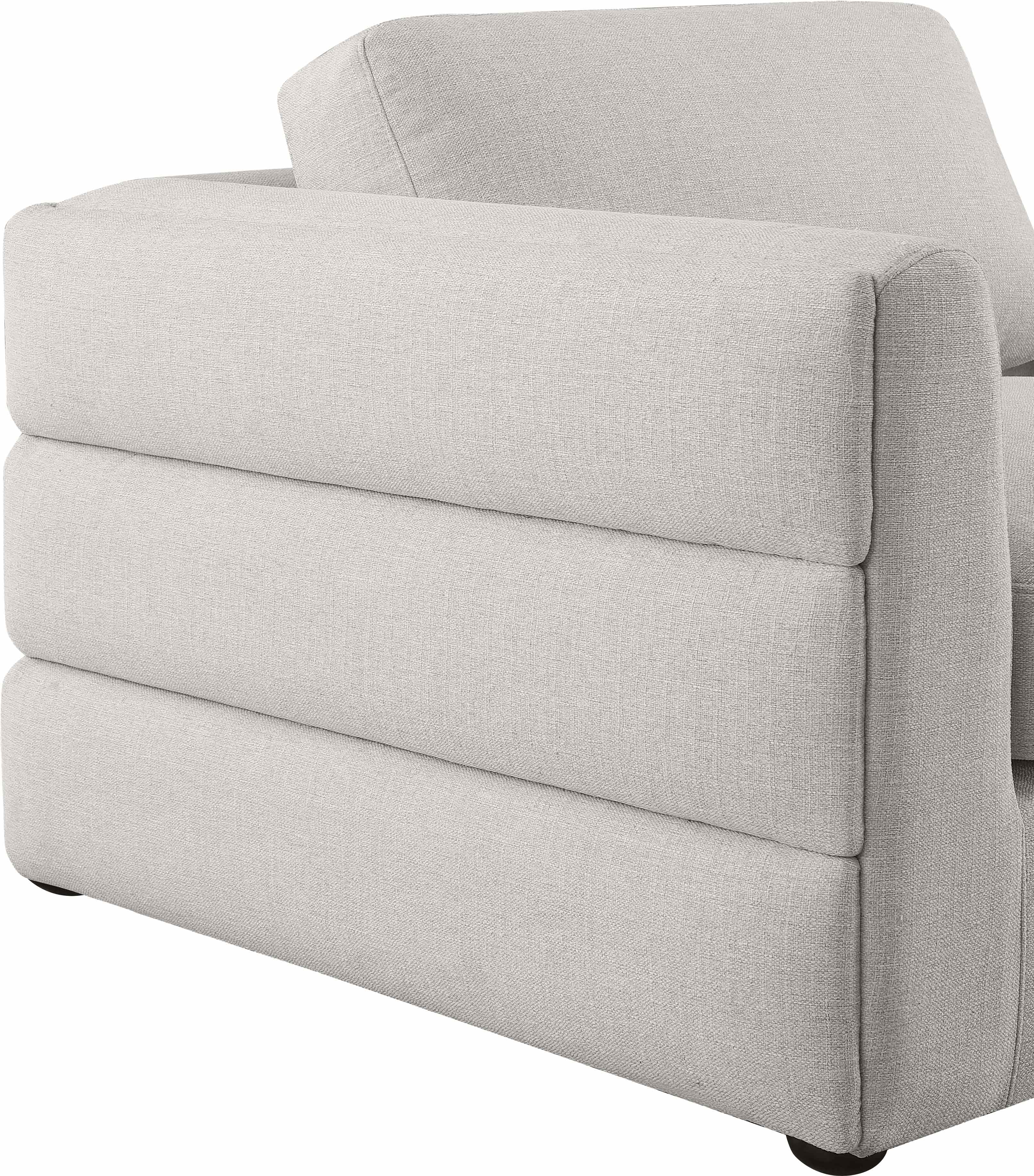 Beckham Durable Linen Textured Fabric Modular Sectional Sofa - Modern Living Room Furniture for Home Theater, Family Gatherings & Cozy Relaxation