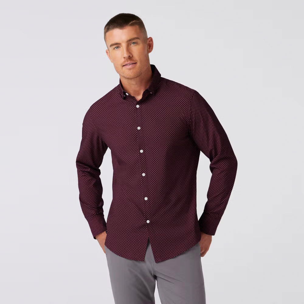 Premium Men's Leeward No-Tuck Dress Shirt - Slim Fit Wrinkle-Free Business Casual Shirt for Office, Wedding & Formal Events
