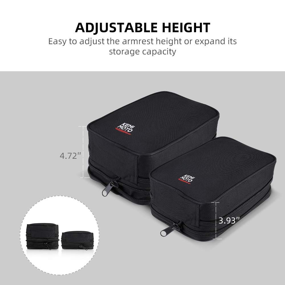 KEMIMOTO UTV Armrest Safe - 1680D High-Density Storage Bag for Polaris RZR 900/1000/XP Models - Secure Console Organizer for Guns, Phones & Valuables - Perfect for Off-Roading, Hunting & Adventure Trips