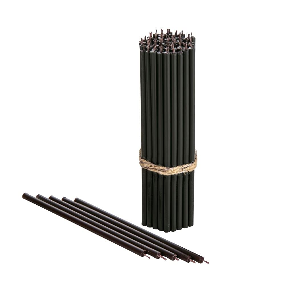 Pure Beeswax Candles - No-Drip Smoke-Free Taper Candles for Church Prayer & Home Decor (50pcs)