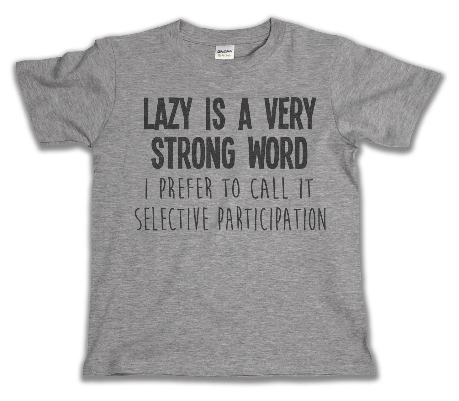 Funny Slogan T-Shirt for Boys & Girls - 'Lazy is A Very Strong Word' Organic Cotton Tee - Perfect for Casual Wear, School & Family Outings