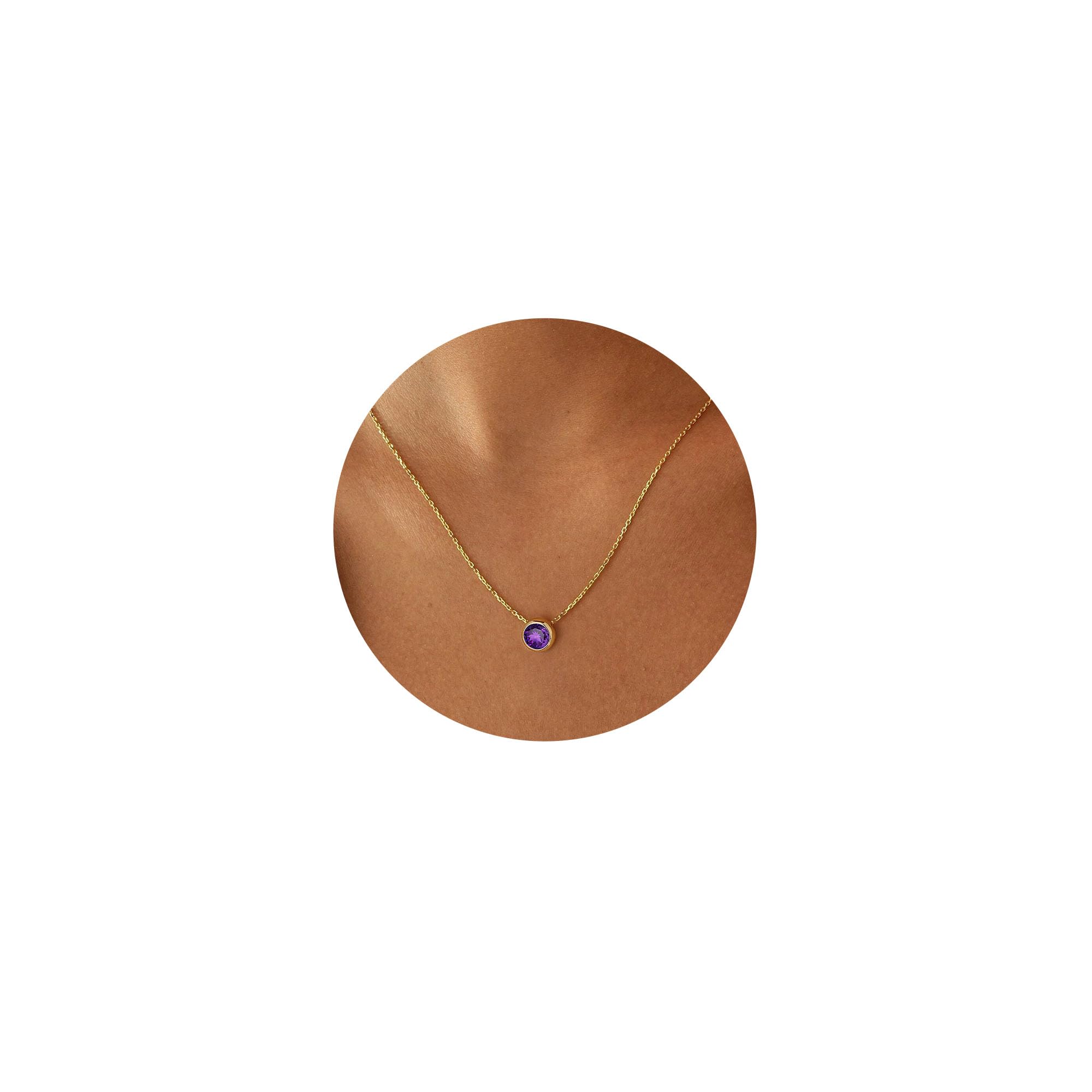 14K Gold Plated Birthstone Necklace for Women - Dainty Red, Blue, Green Diamond & Emerald Pendant Jewelry | 12 Month Birthstone Gift for Women, Teen Girls | Perfect for Birthdays, Anniversaries & Special Occasions