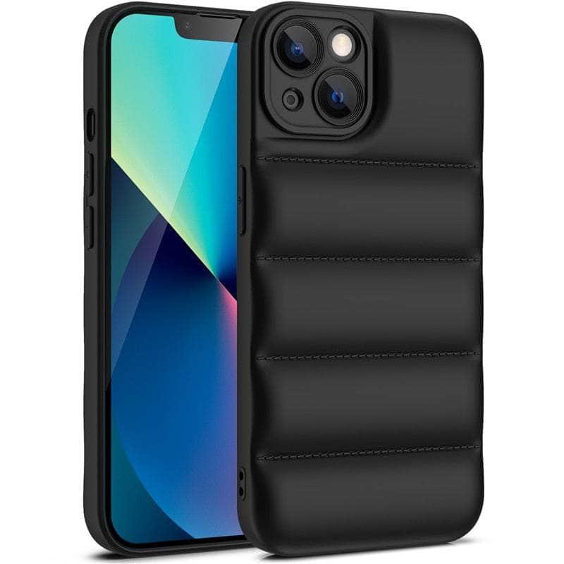iPhone 15 Pro Case - Shockproof Protective Cover with Soft Down Jacket Design for Ultimate Drop Protection | Perfect for Outdoor Activities, Travel & Daily Use