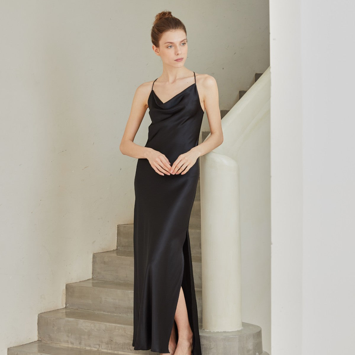 Luxury Mulberry Silk Chemise Nightgown for Women - Soft & Breathable Sleepwear - Perfect for Bridal Lingerie, Honeymoon & Romantic Nights