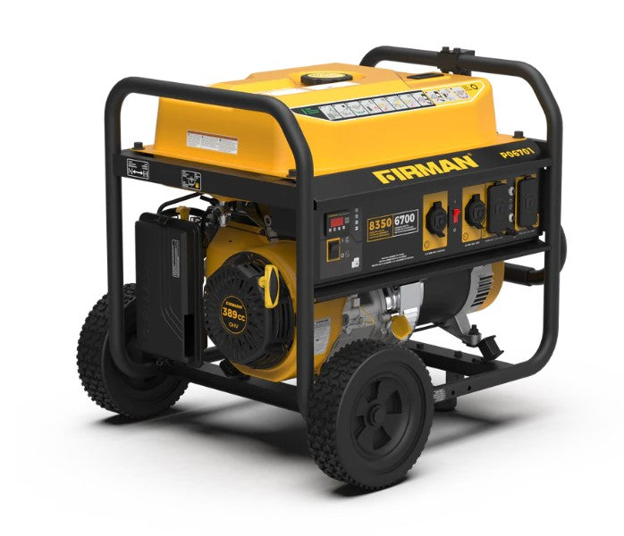 Firman P06701 6700W/8350W Portable Gas Generator with 30 Amp 120V/240V Recoil Start - Ideal for Home Backup Power, Camping & Outdoor Activities