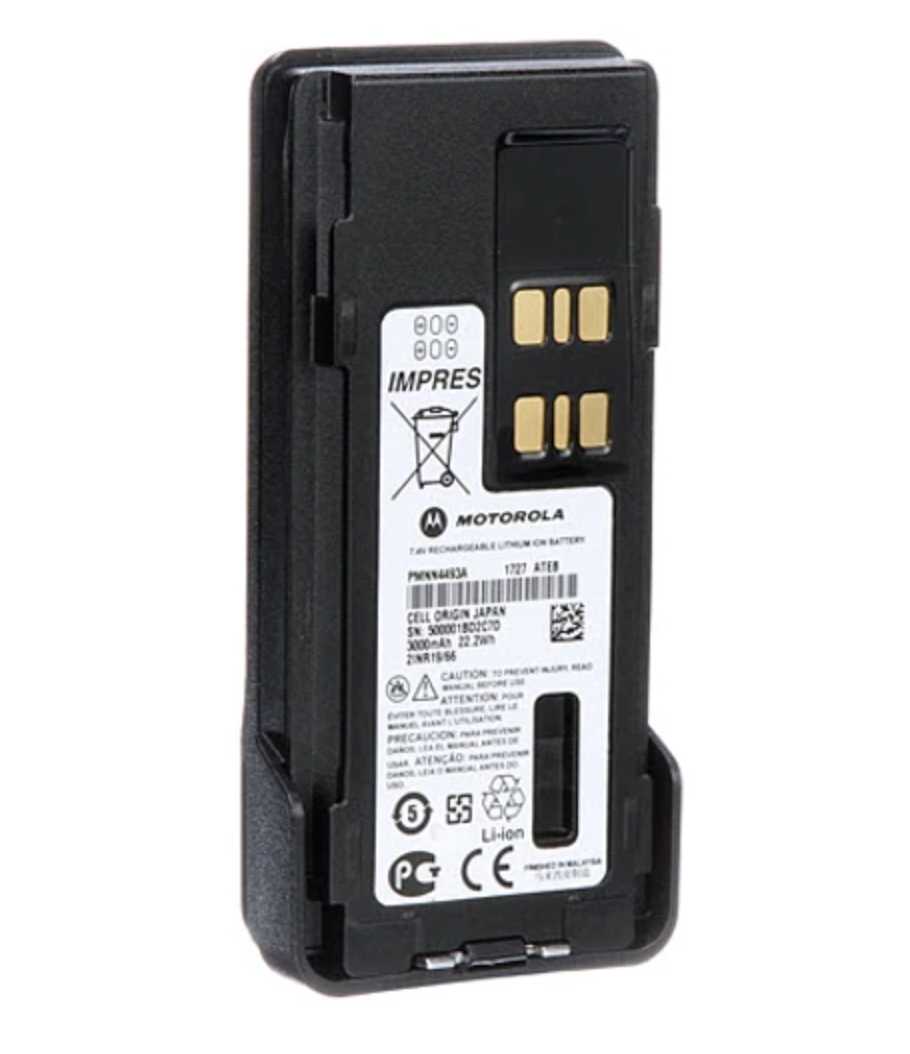 MOTOTRBO IMPRES 3000mAh Li-Ion Battery IP68 Waterproof - PMNN4493A | Replacement Battery for Two-Way Radios | Perfect for Construction, Security & Outdoor Adventures