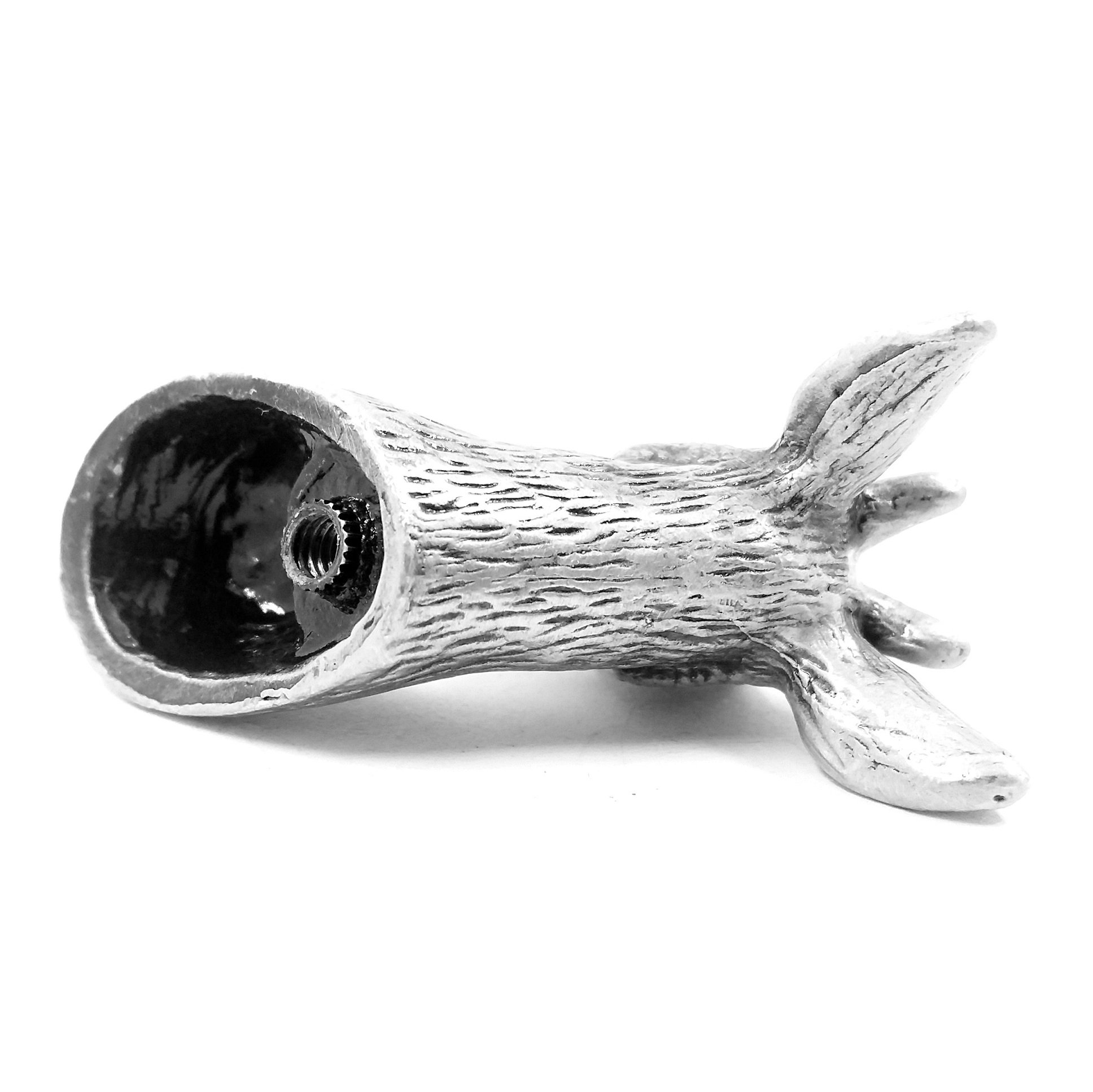 Vintage Deer Head Cabinet Knobs - Antique Silver Pewter Stag Cabinet Pulls & Drawer Handles - Animal Dresser Knob Hardware (1 Piece) - Perfect for Rustic Farmhouse, Cabinets, Dressers & DIY Furniture Upgrades