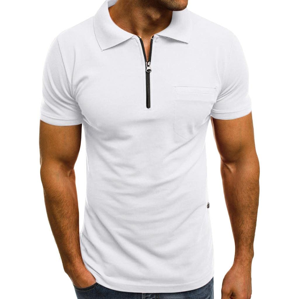 Men's Polo Shirts & Henley T-Shirts - Breathable Short Sleeve Crew Neck Casual Shirts for Workout, Gym & Everyday Wear | Comfortable Athletic & Leisure Tops