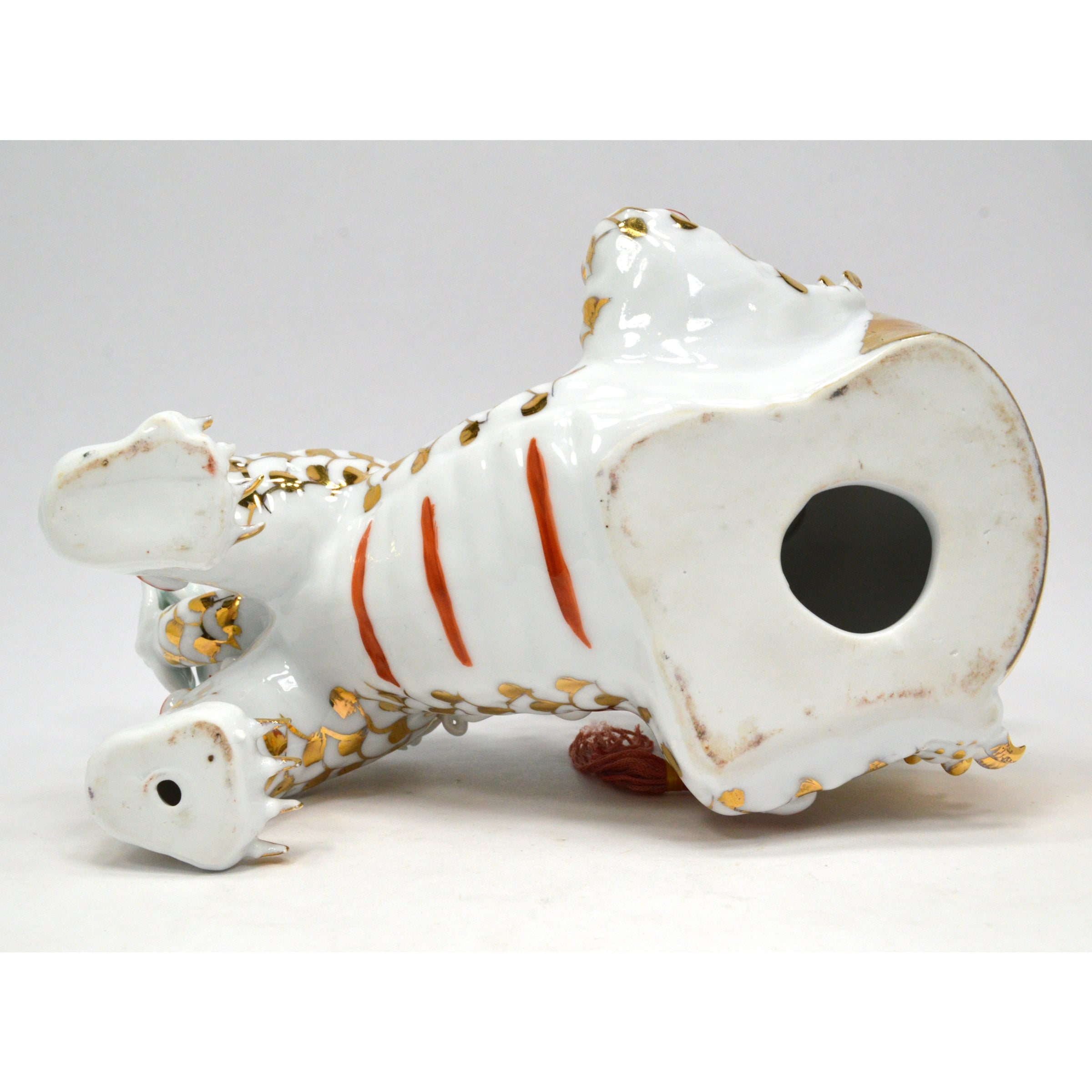Chinese Foo Dog Porcelain Figurine - Imperial Temple Guardian Statue (Female 1 of 2) | Asian Home Decor, Feng Shui Protection, Gift for Collectors