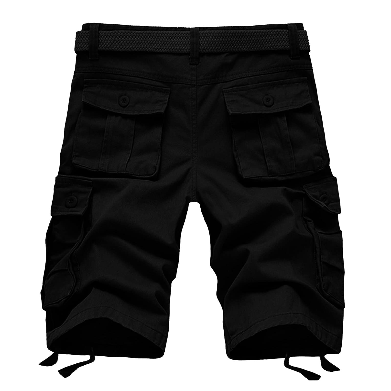 Men's Cargo Shorts - Pure Color Outdoor Beach Casual Work Pants with Pockets | Perfect for Hiking, Travel, Gym & Summer Activities
