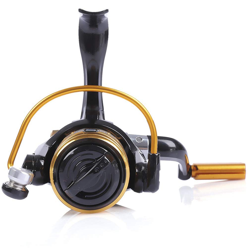 12 Ball Bearings High-Speed 5.2:1 Gear Ratio Fishing Reel - Left/Right Exchangeable Handle Aluminum Alloy Spinning Reel with Metal Spool - Perfect for Saltwater & Freshwater Fishing, Surf Casting & Boat Fishing