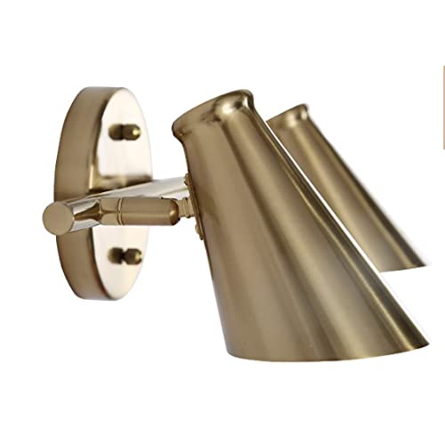 Durent Gold Bathroom Light Fixtures - 2 Light Modern Vanity Lighting with Slant-Cut Metal Shades for Mirror Illumination | Perfect for Bathroom, Powder Room & Dressing Area Makeup Lighting