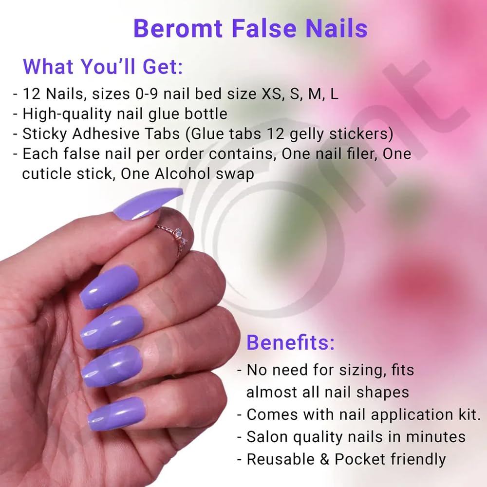 12 Pcs Printed False Nails Kit for Women - Cute Multicolor Artificial Nails with Nail Glue & Stickers | Perfect for Parties, Weddings, and Everyday Nail Art Designs (BFN531CN)
