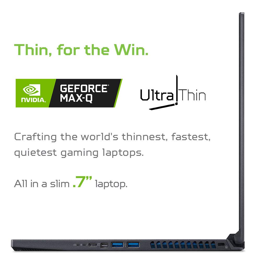 Acer Predator Triton 500 Thin & Light Gaming Laptop - Intel Core i7-9750H, NVIDIA GeForce RTX 2070 Max-Q, 15.6