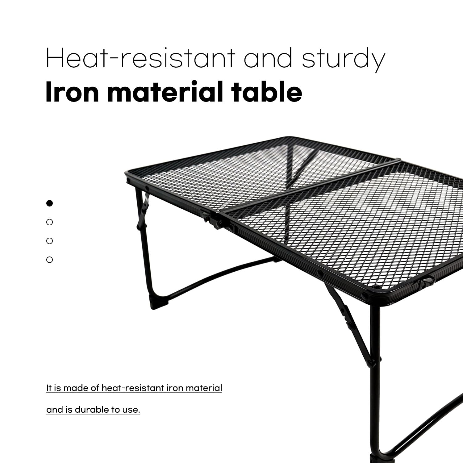 Portable Folding Grill Table - Lightweight Outdoor Camping Cooking Table with Mesh Desktop & Carry Handle - Perfect for BBQ, Picnic, Tailgating & Backyard Parties