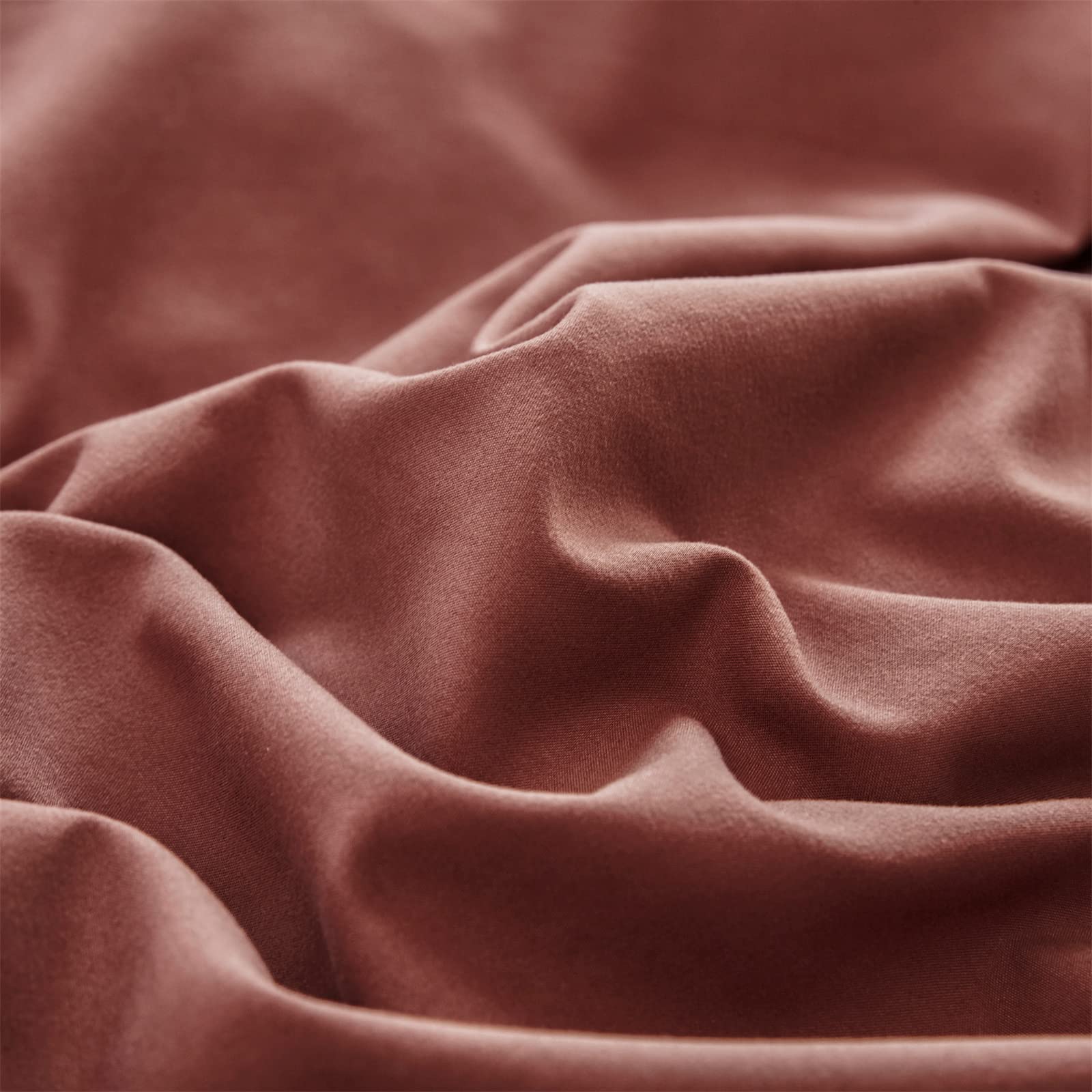 California King Comforter Set - Cottonight Brick Red Solid Modern Bedding, Soft 3-Piece Quilted Blanket for Women & Men | Perfect for Cozy Bedrooms, Guest Rooms & Dorm Decor