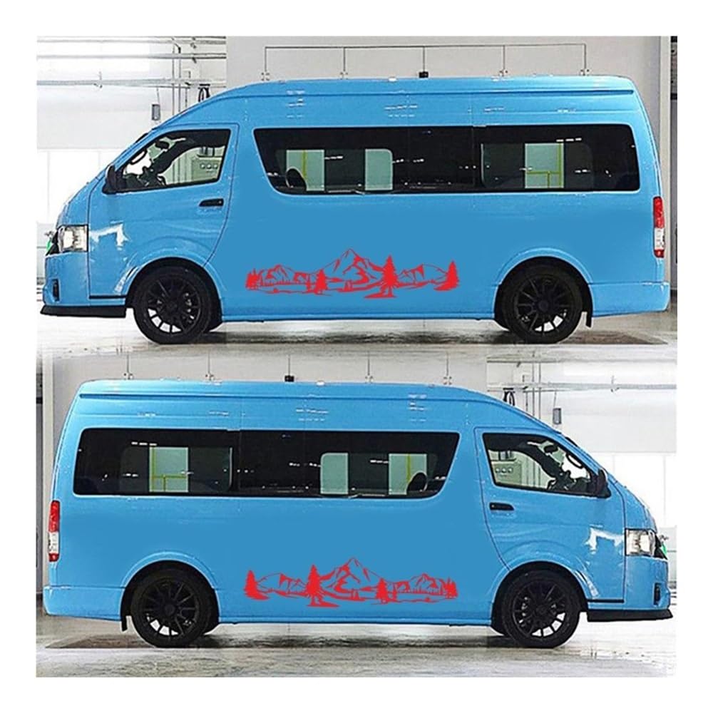 150cm RV Sticker Tree Decal - Mountain Forest Vinyl Graphic Kit for Camper & Trailer - Perfect for Outdoor Enthusiasts