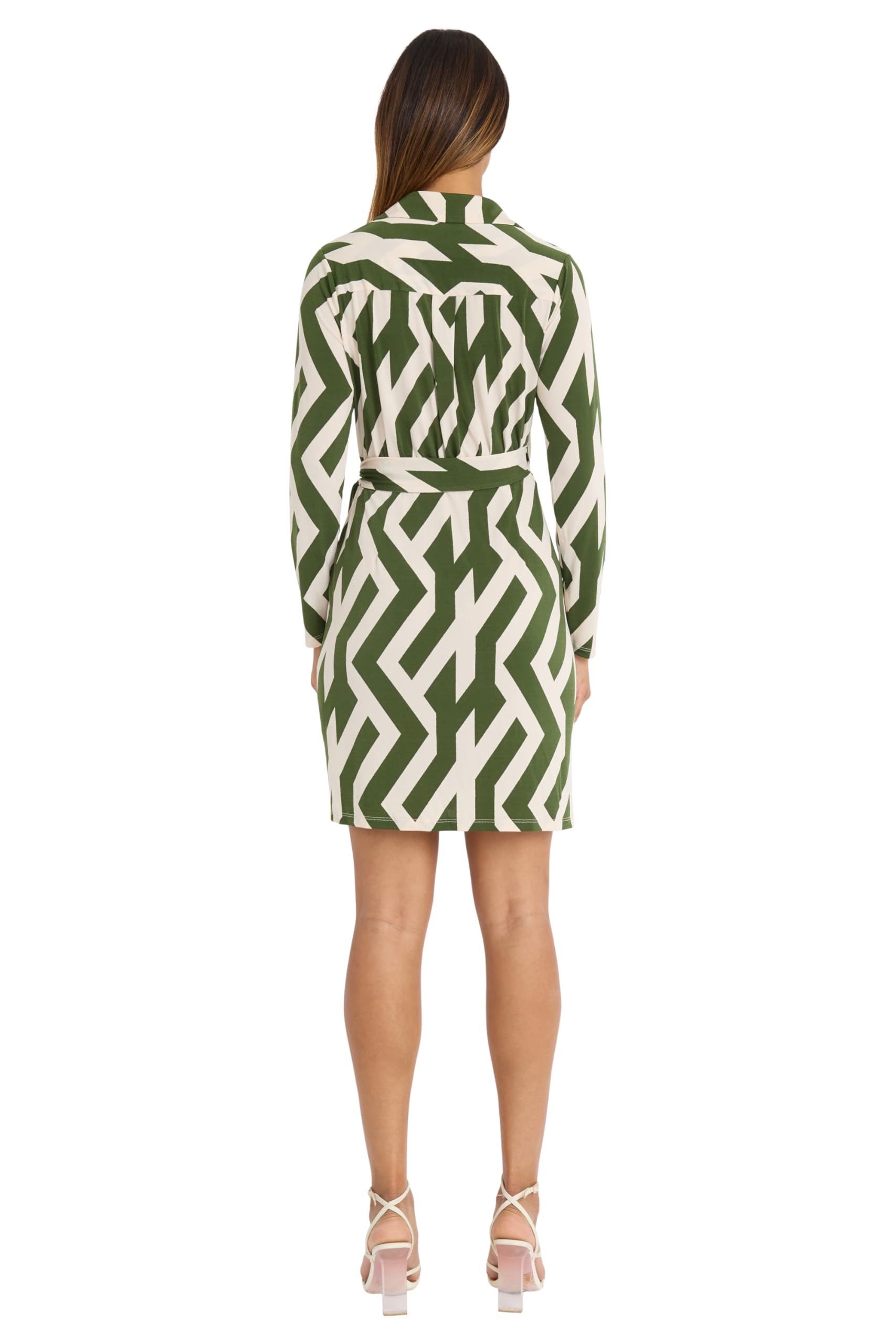 Donna Morgan Women's Long Sleeve Wrap Dress - Perfect for Wedding Guest, Bridal Shower & Casual Occasions | Elegant Party Dress for Special Events & Everyday Wear