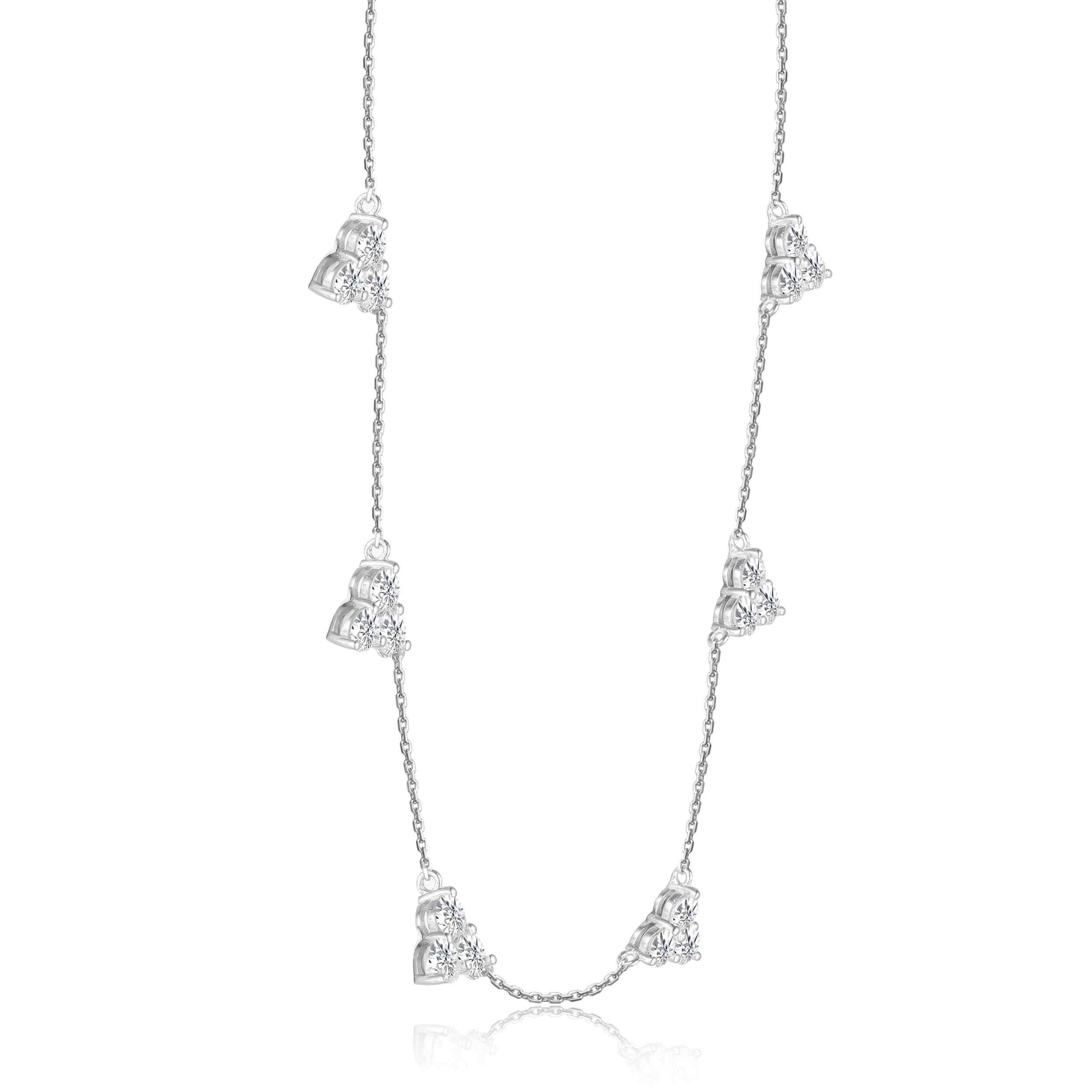 Moissanite Layering Necklace for Women - Dainty Stackable Jewelry Gift for Her - Perfect for Weddings, Anniversaries & Everyday Elegance