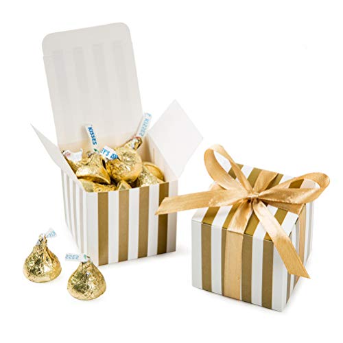 Stripe Gold With Gold Ribbon