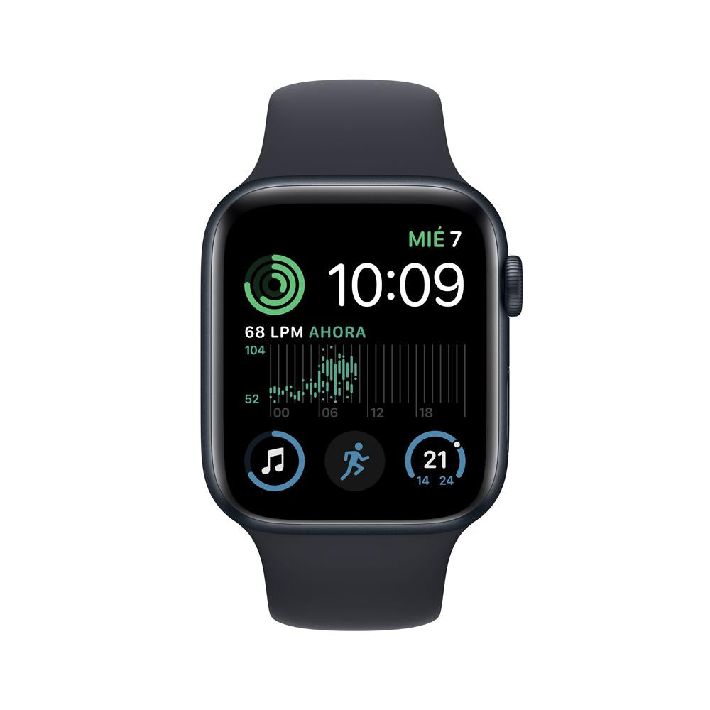 Apple Watch SE (GPS) 44mm Midnight Aluminum Case with Midnight Sport Band - Perfect for Fitness Tracking, Workouts & Everyday Wear