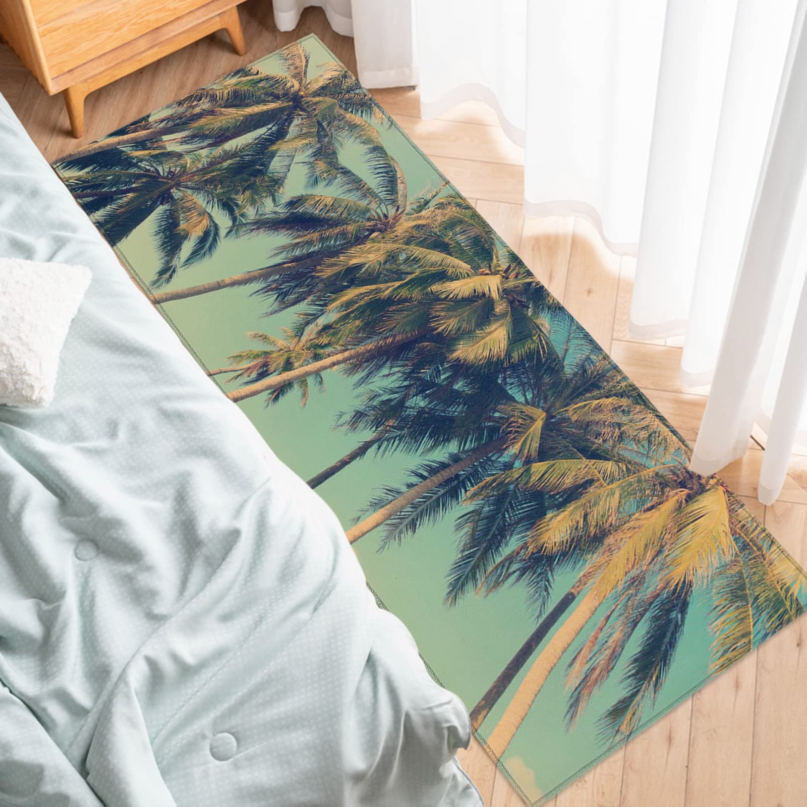 Anti-Fatigue Kitchen Mat - Non-Slip Standing Desk & Floor Mat for Home, Office, Sink - Tropical Palm Design 18