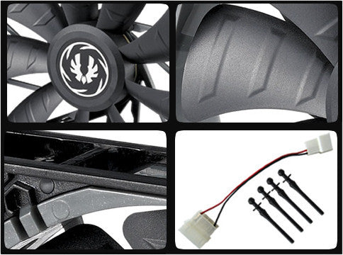 BitFenix Spectre Pro 120mm 12V PC Cooling Fan - Black (BFF-SPRO-12025KK-RP) - High Airflow Quiet Case Fan for Gaming PC, Computer Case & CPU Cooler
