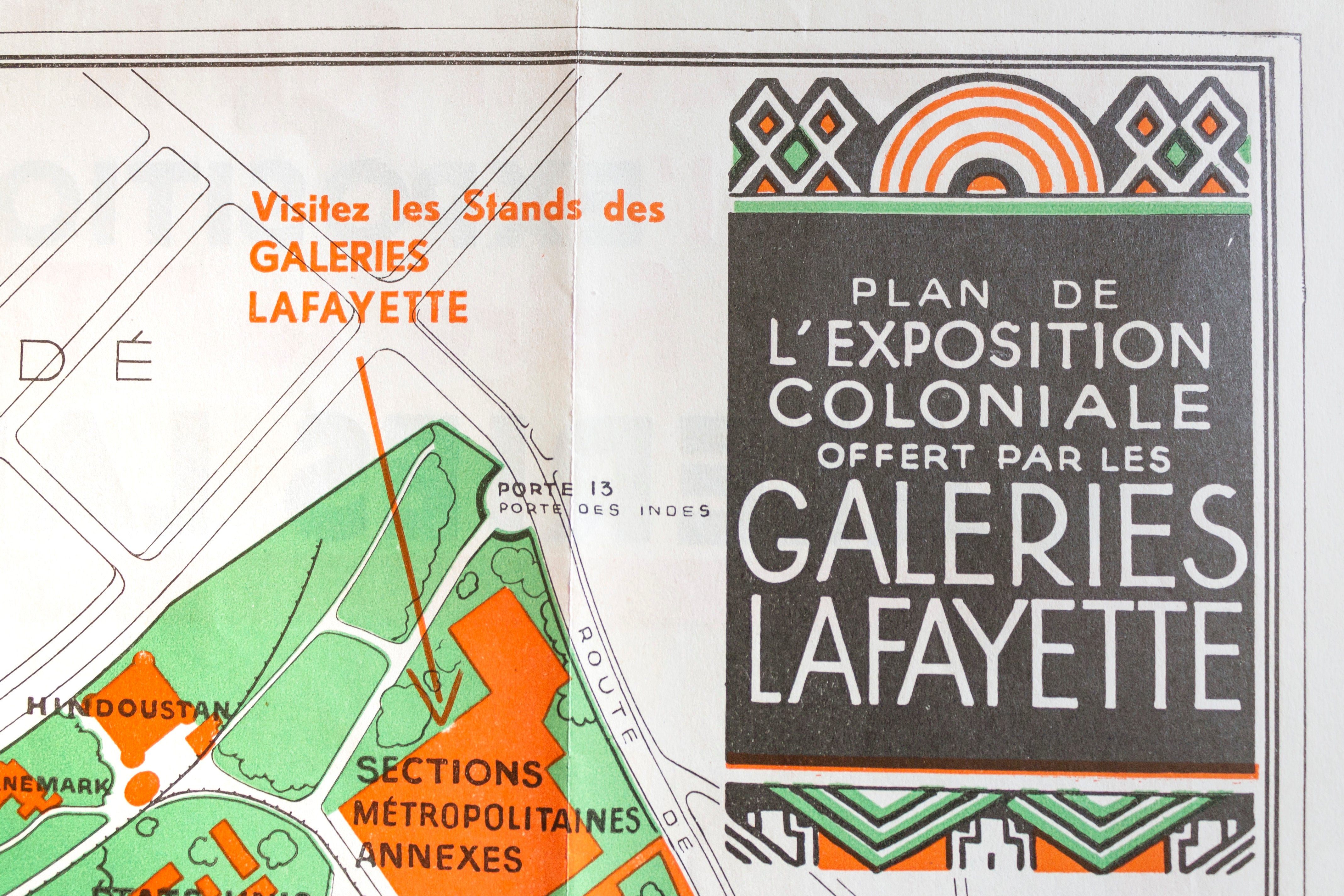 Vintage 1931 Original Paris Map - Galerie Lafayette & Paris Colonial Exposition - Perfect for Home Decor, History Enthusiasts & Travel Lovers