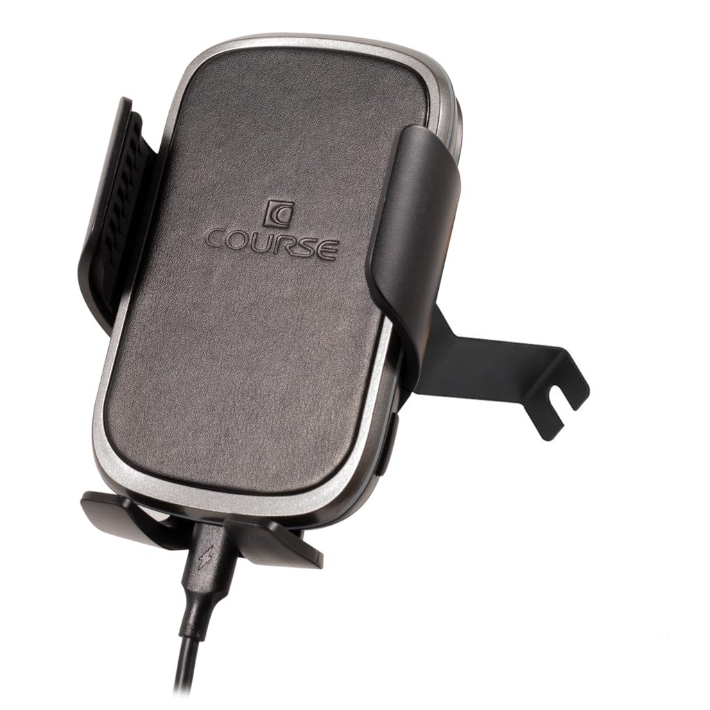Course Motorsports DirectFit Wireless Charging Phone Mount for Dodge Durango (2014-2020) - Auto-Grip Car Phone Holder with Fast Charging - Perfect for Hands-Free Navigation & Safe Driving (Black)