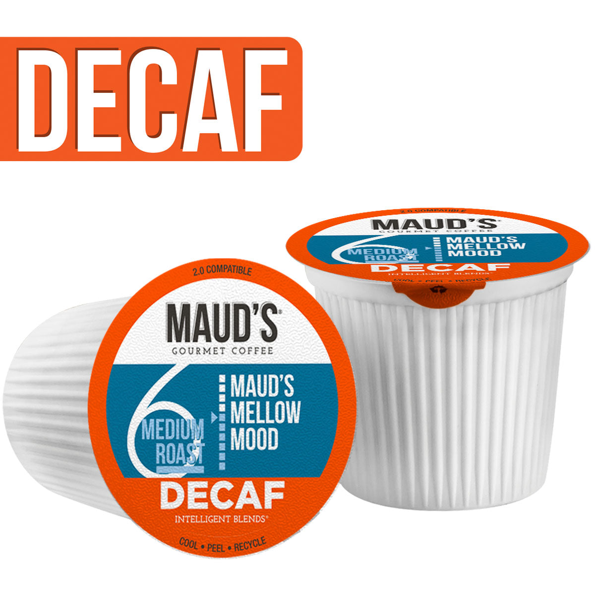 Maud's Decaf Medium Roast Coffee Pods - 100% Arabica, Low Acid, K-Cup Compatible - Perfect for Home, Office & Gifting