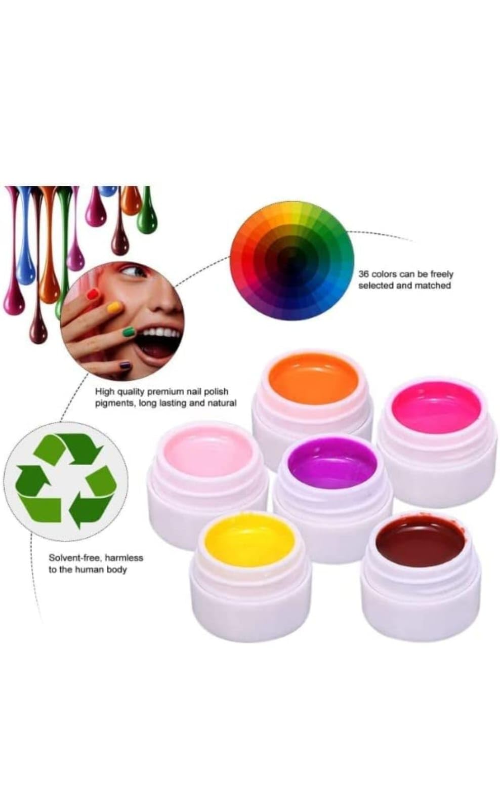 BOLT BEE 36 Colors UV LED Gel Nail Polish Set with Gel Brush - Professional Salon & DIY Home Manicure Kit for Long-Lasting Nail Art Designs