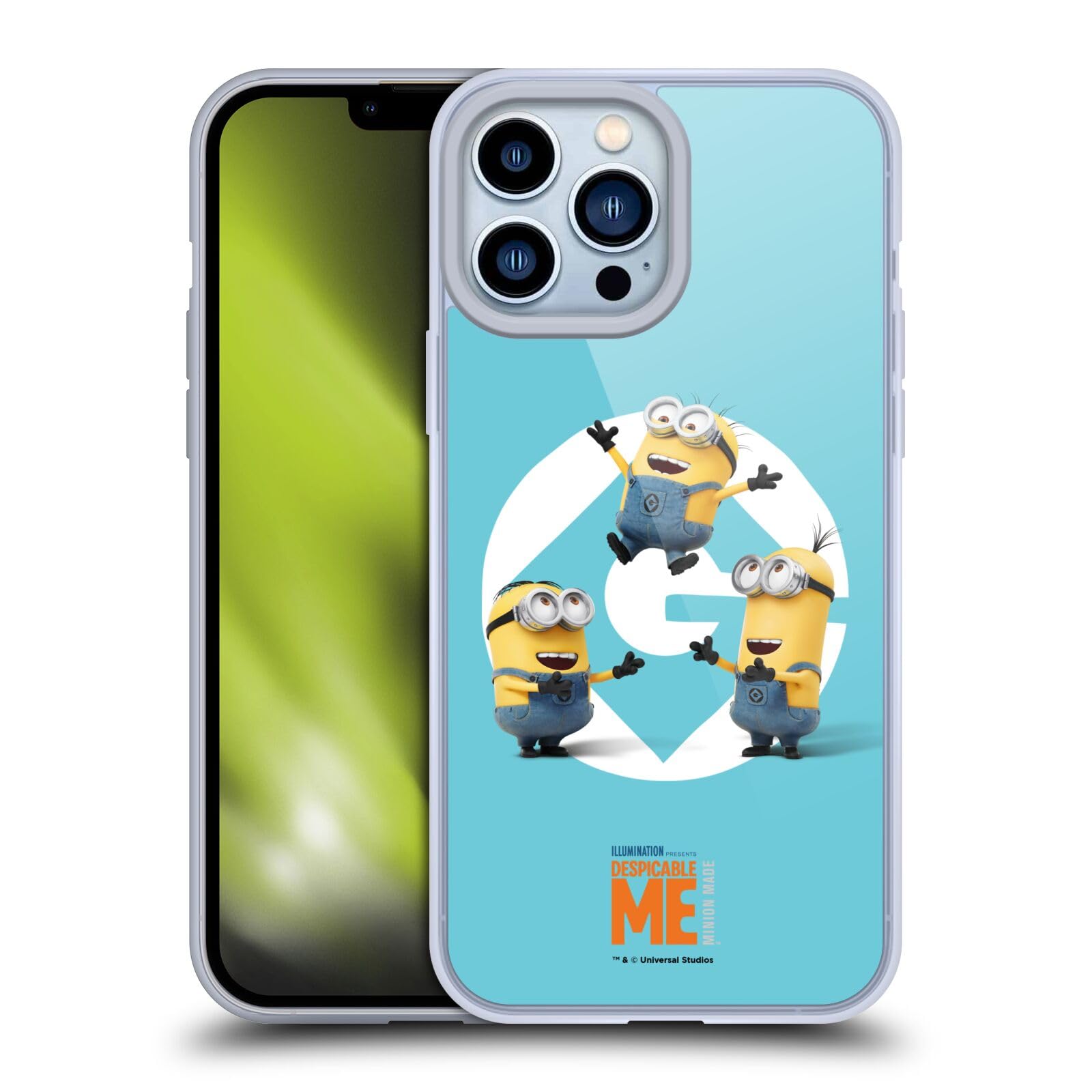 Officially Licensed Despicable Me Minions Soft Gel Case for iPhone 13 Pro Max - Cute & Durable Phone Cover with Gru's Minions Design, Perfect for Fans, Kids & Everyday Protection