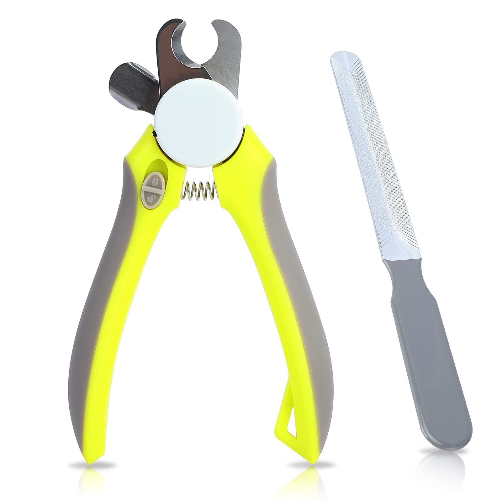 HOVTOIL Dog Nail Clipper with LED Light & Nail File - Professional Pet Grooming Tool for Safe Nail Trimming - Perfect for Small to Medium Dogs at Home or Grooming Salon