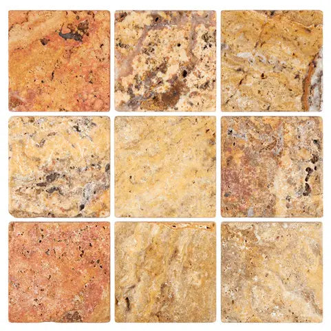 Premium Scabos Travertine Subway Tiles - Natural Stone Wall & Floor Tiles (3x6, 4x4, 6x6) for Kitchen Backsplash, Bathroom & Shower Renovation