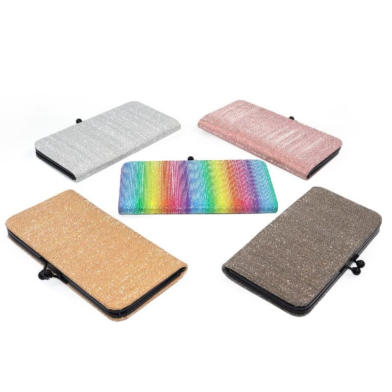 Sparkly Riwaan Glitter Clutch Purse for Women - Elegant Evening Bag with Secure Twist Lock Closure | Perfect Wedding Clutch, Bride Purse & Party Handbag (1 Unit) | Ideal for Prom, Cocktail Parties & Special Occasions