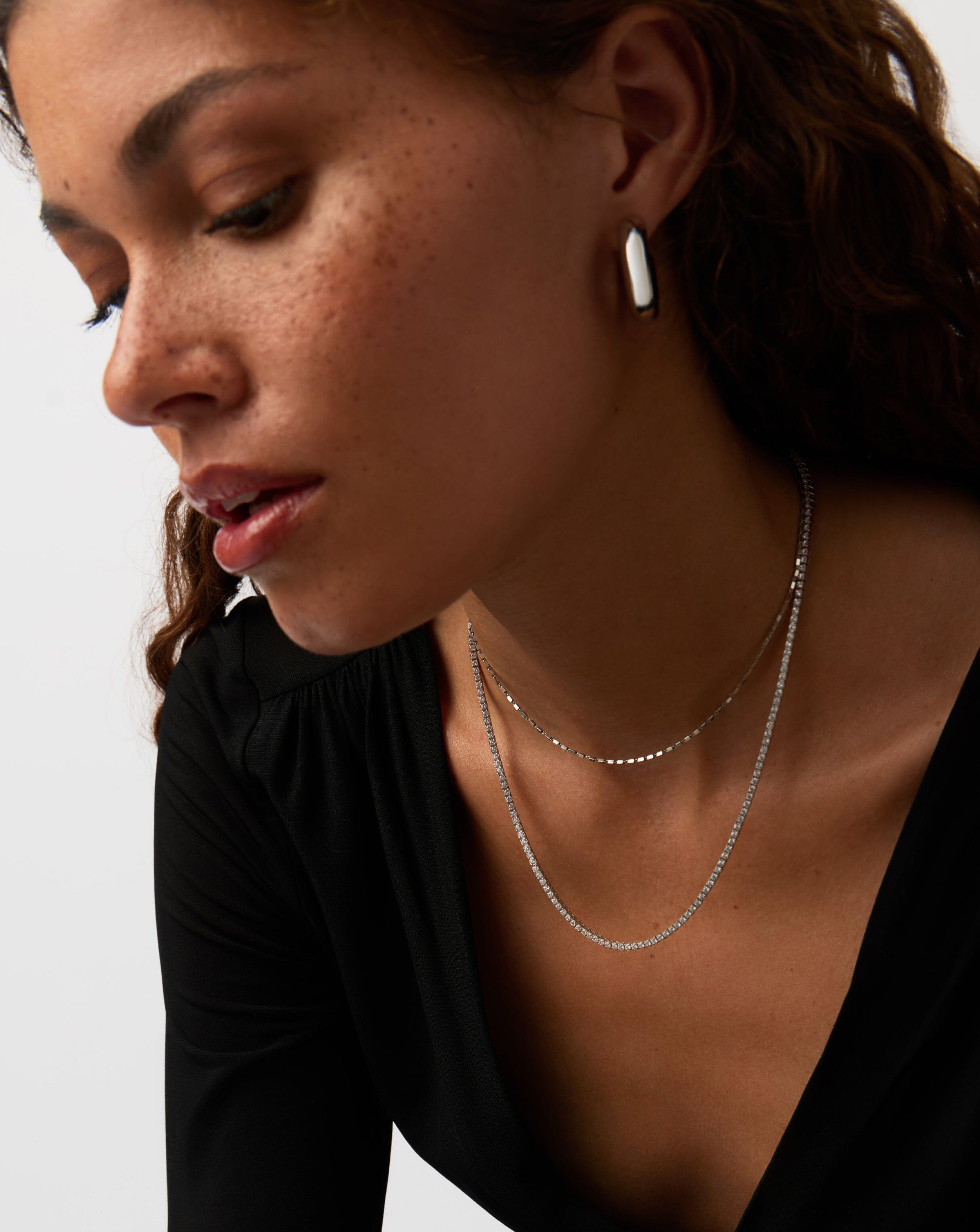 Classic Tennis Necklace & Bracelet Set | Sterling Silver Cubic Zirconia Jewelry | Perfect for Weddings, Parties & Special Occasions