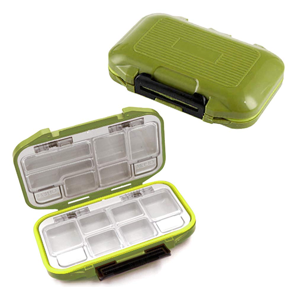 YUKI Fishing Lure Box - Durable Plastic Bait Storage Case with Tackle Organizer Trays | Perfect for Fly Fishing, Casting & Vest Storage | Keep Hooks, Lures & Fishing Accessories Neatly Organized
