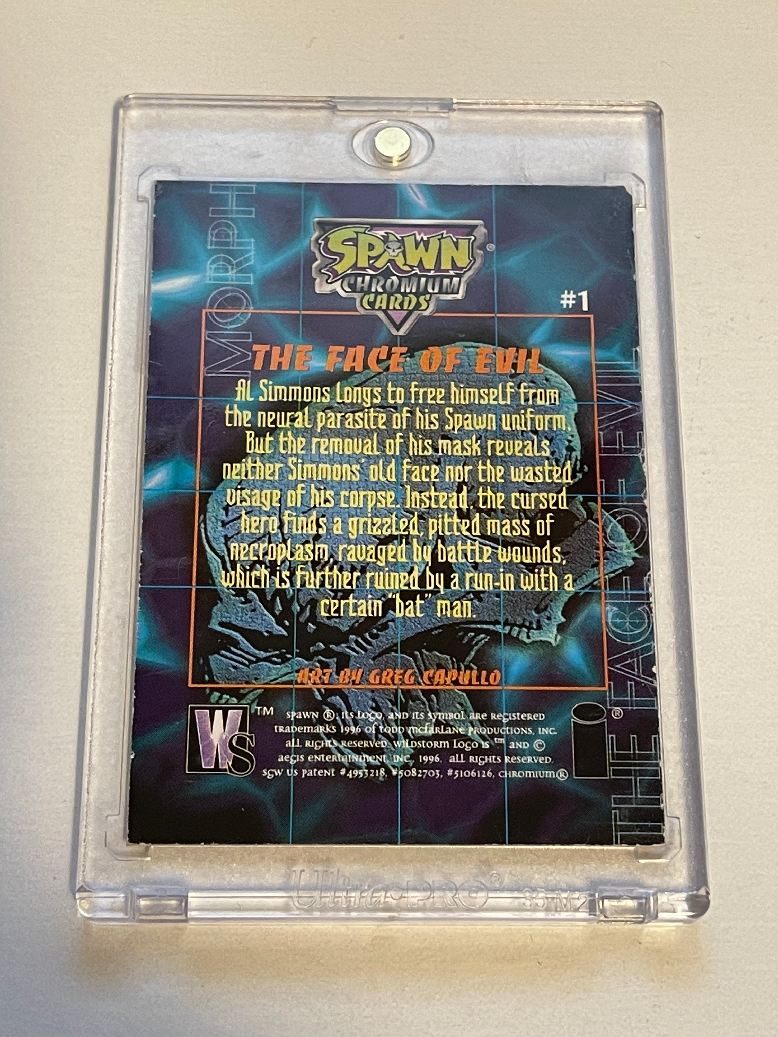 Spawn Chrome Lenticular Motion Card 1996 - Collectible Trading Card for Comic Fans & Nostalgic 90s Memorabilia