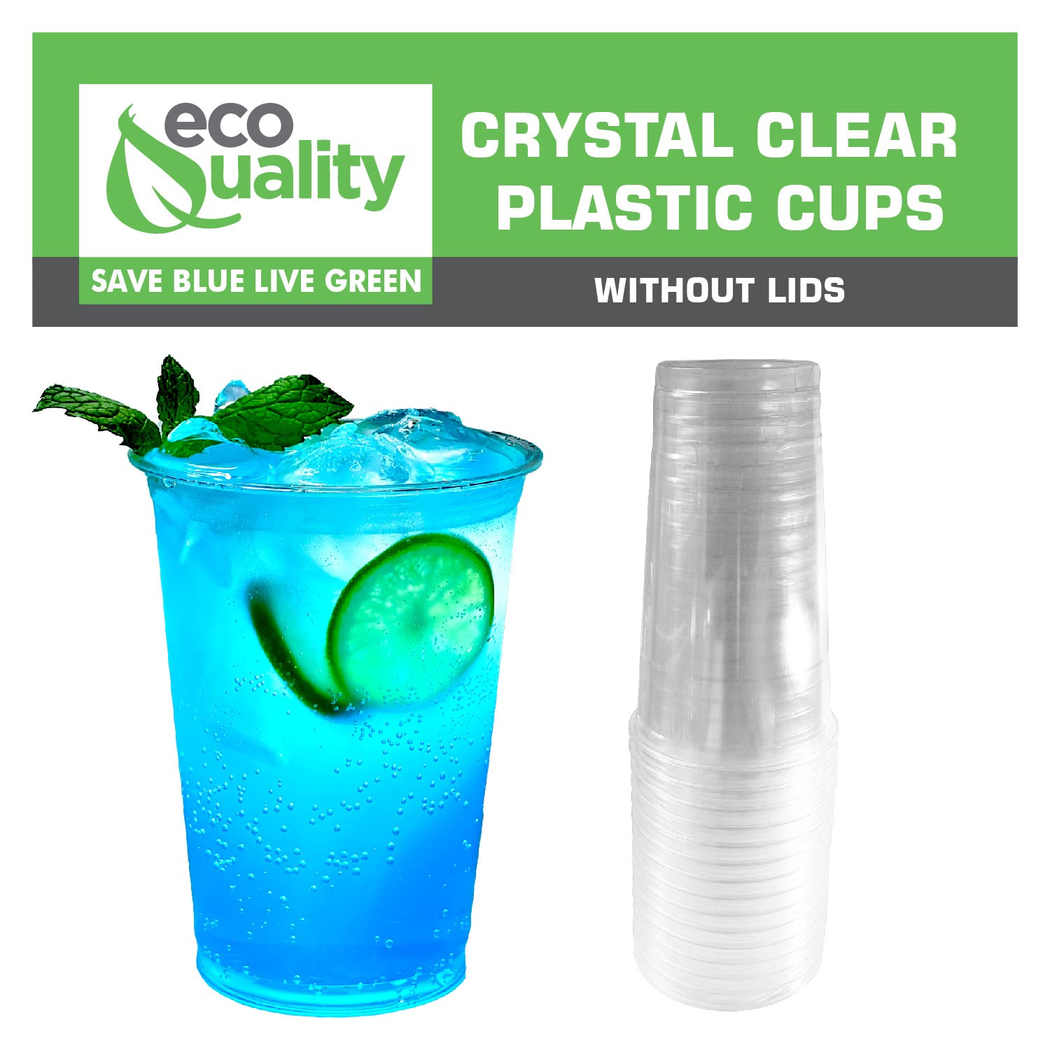 Clear Plastic Disposable PET Cups - 16oz (1000 Pack) | Crystal Clear Cold Drink Cups for Smoothies, Iced Coffee, Juice, Soda & Cocktails | Perfect for Coffee Shops, Parties, Catering & Takeout | BPA-Free & Eco-Friendly