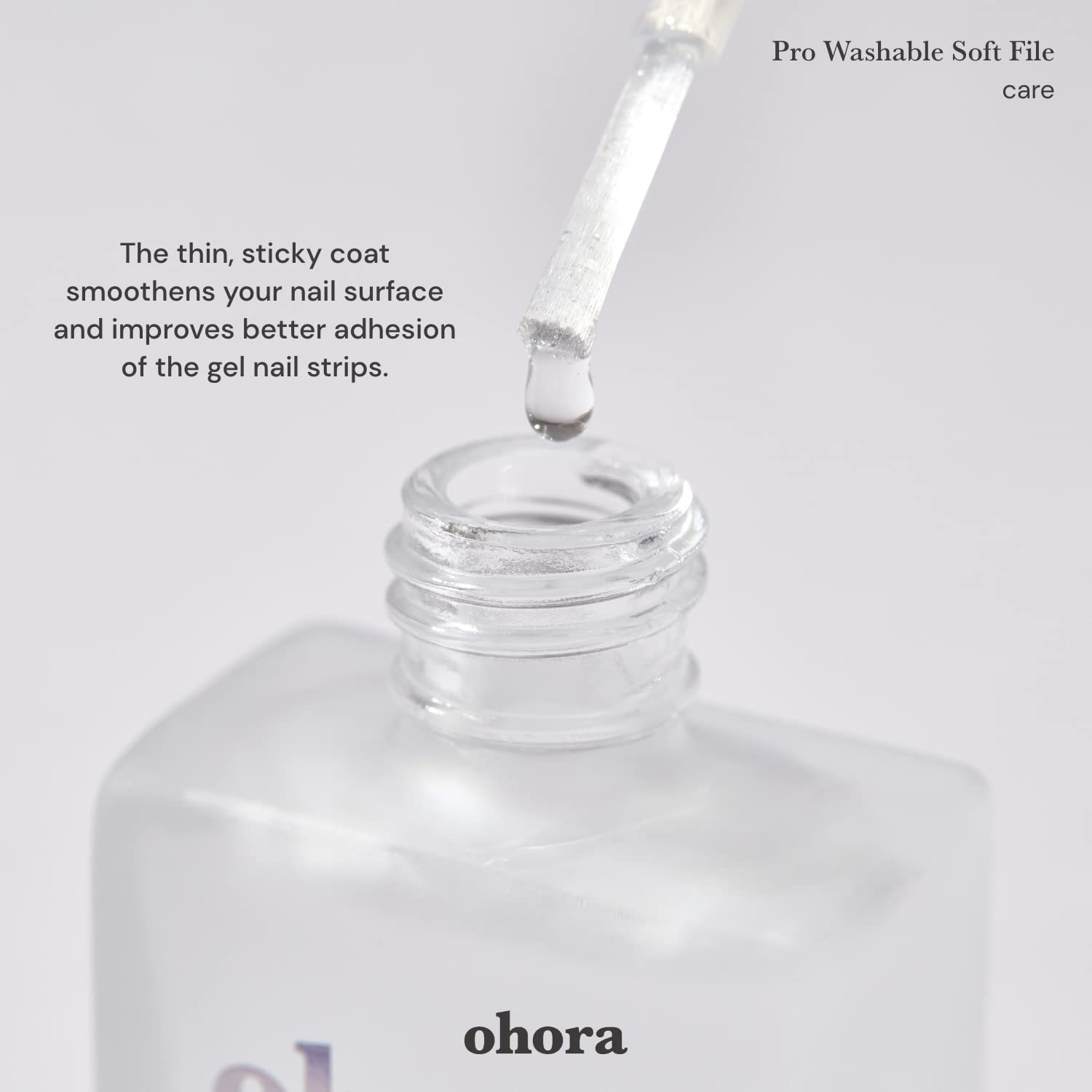 ohora Gel Nail Primer for Semi Cured Gel Nail Strips - Corrects Nail Texture, Strengthens & Protects Nails - Easy to Apply & Remove - Salon Quality Nail Care for Healthy Strong Nails - Perfect for Home Manicures & Professional Nail Salons