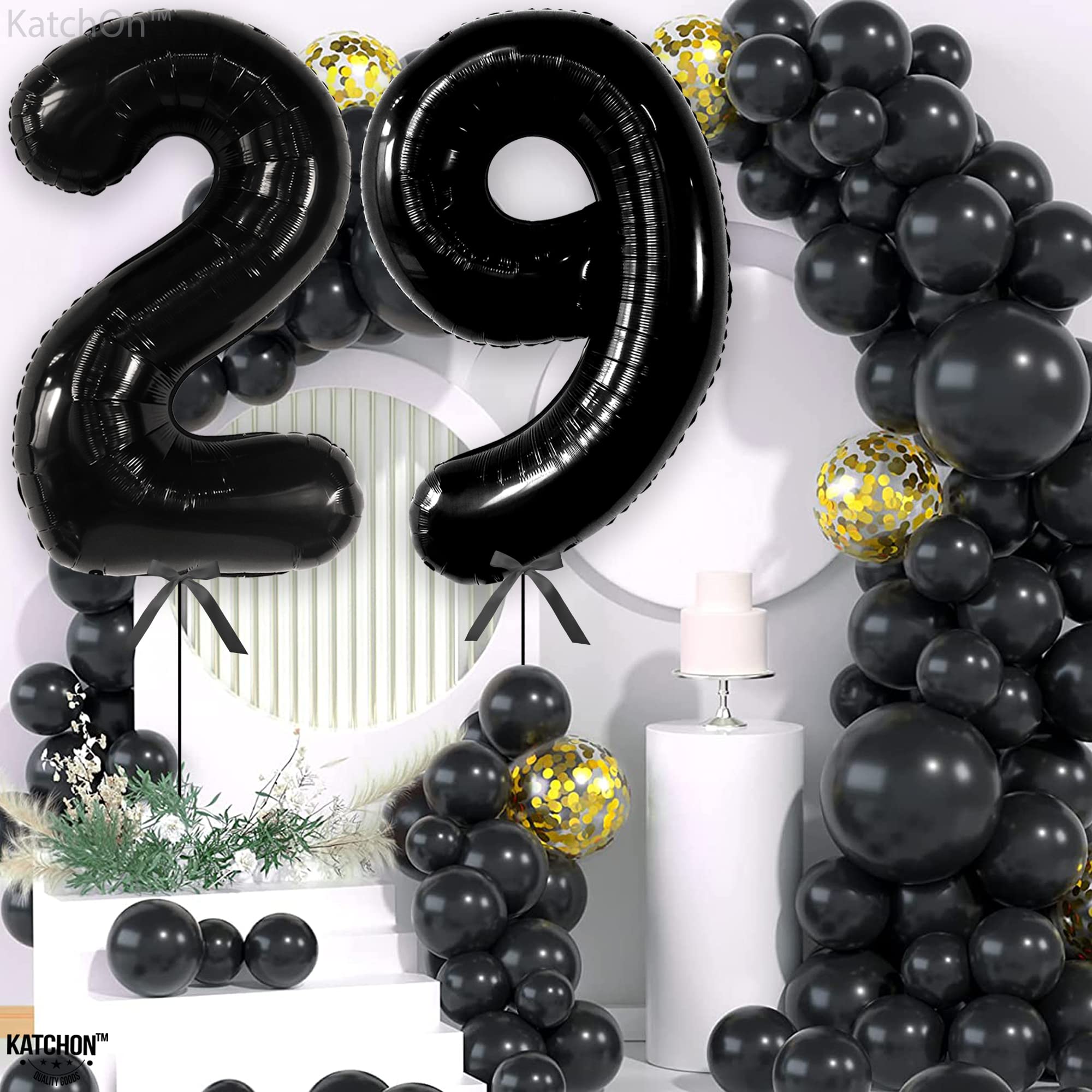 KatchOn 40 Inch Black 29 Balloon Numbers - Giant Foil Birthday Balloons for 29th Birthday Party Decorations | Men & Women Celebration | Perfect for Milestone Birthday, Anniversary, Graduation & Photo Backdrops