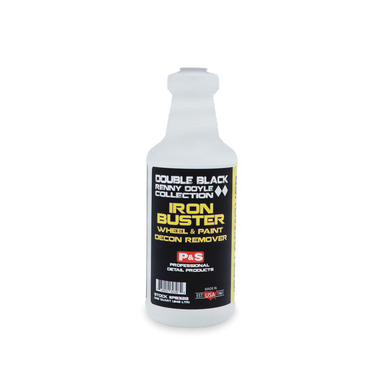 P&S Double Black Collection Iron Buster Wheel Cleaner - Secondary Bottle for Car Detailing | Removes Brake Dust & Iron Particles | Perfect for DIY Auto Care & Professional Detailing