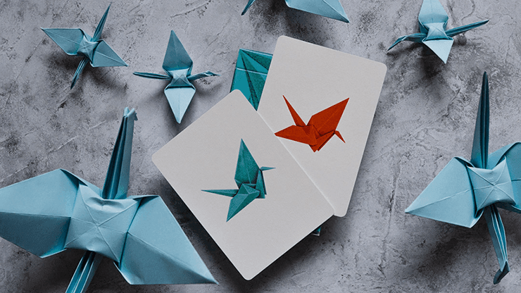 1000 Cranes Playing Cards V2 - Japanese Origami Crane Design Deck for Poker, Magic Tricks & Collectors - Perfect for Game Nights, Gifts & Cardistry