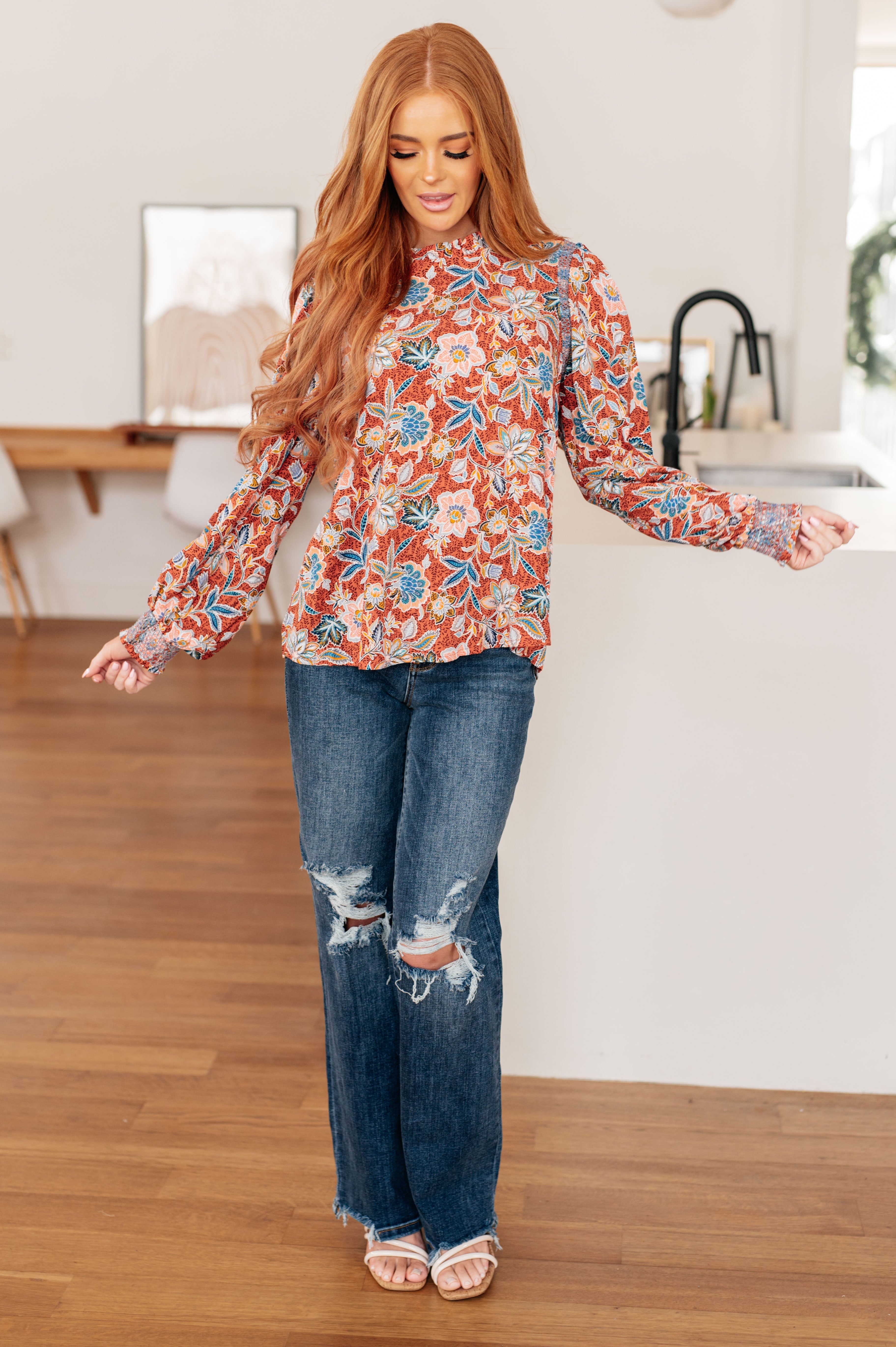 Floral Delight Blouse - Women's Floral Print Tops for Spring & Summer | Casual & Party Wear | Perfect for Dates, Office & Outdoor Events