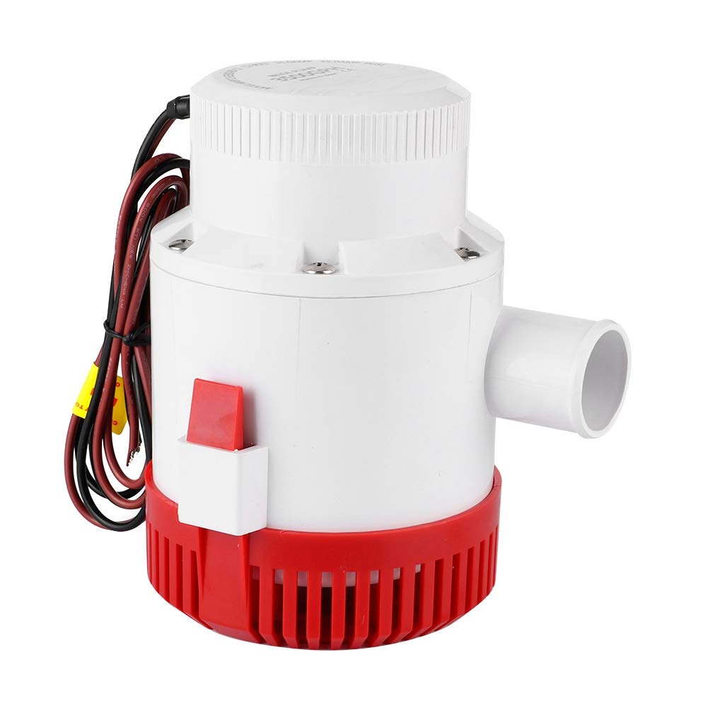 **3500GPH 12V Submersible Bilge Pump for Boats & Yachts - Heavy Duty Marine Water Pump for Emergency, Fishing, and Sailing Scenarios**