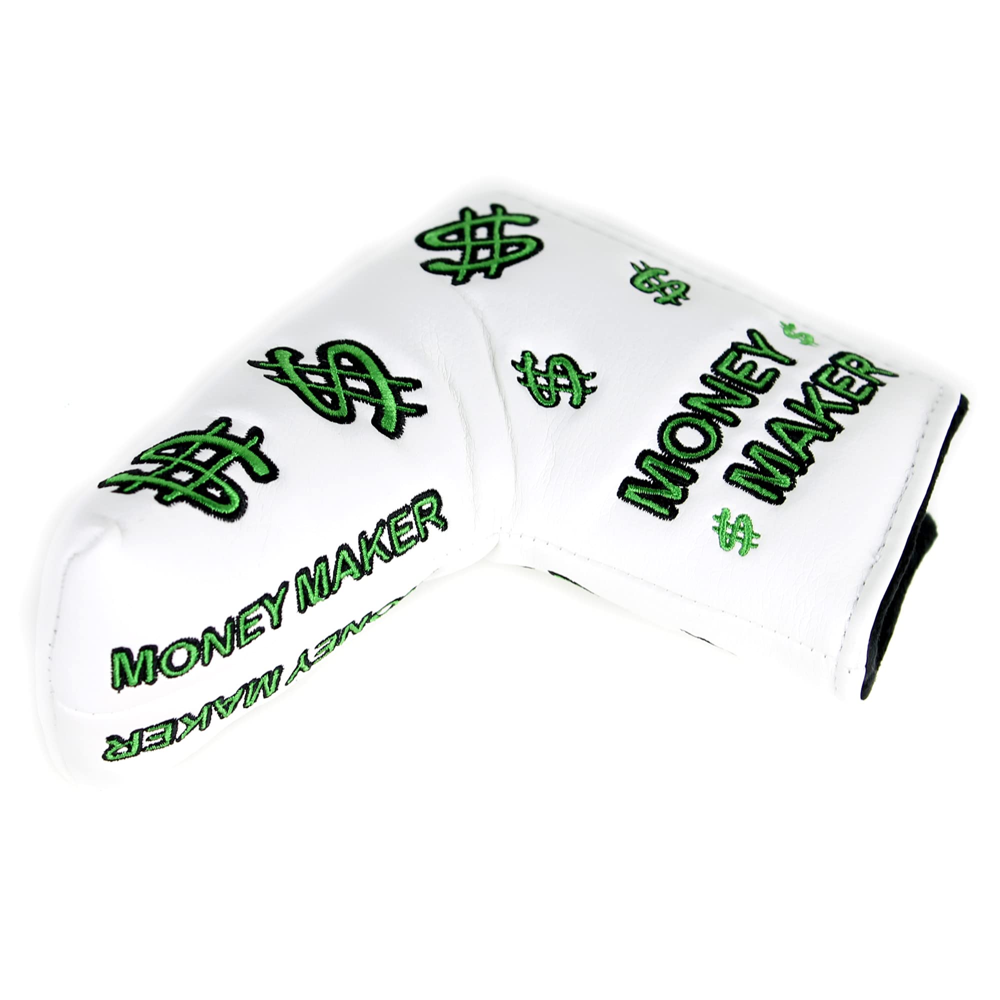 Premium Magnetic Golf Putter Cover - White Money Maker Design for Scotty Cameron, Taylormade & Odyssey Blade Putters | Waterproof Club Head Protection for Men & Women | Perfect for Golf Course, Driving Range & Tournament Play